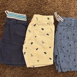 Set of Three Boys' Shorts - Navy, Beige, Blue